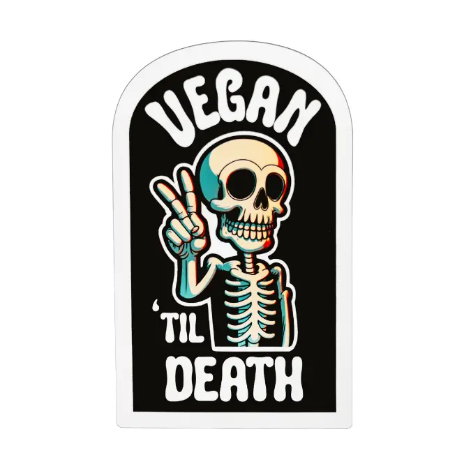 Renegade Stickers 'Vegan 'Til Death' Statement Decal 1