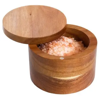 Rock & Branch Acacia Wood Salt Storage Box 1