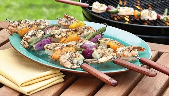 Rosewood Bbq Skewers – Set Of 4, Heat-Resistant Grilling Tools 1