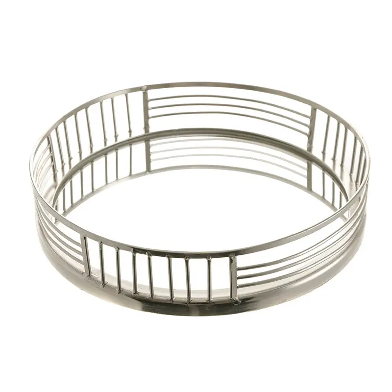 Round Nickel Mirror-Base Serving Tray – 29 Cm 1