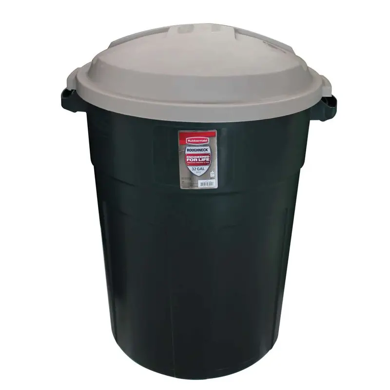 Rubbermaid 32-Gallon (120L) Heavy-Duty Trash Can With Lid 1