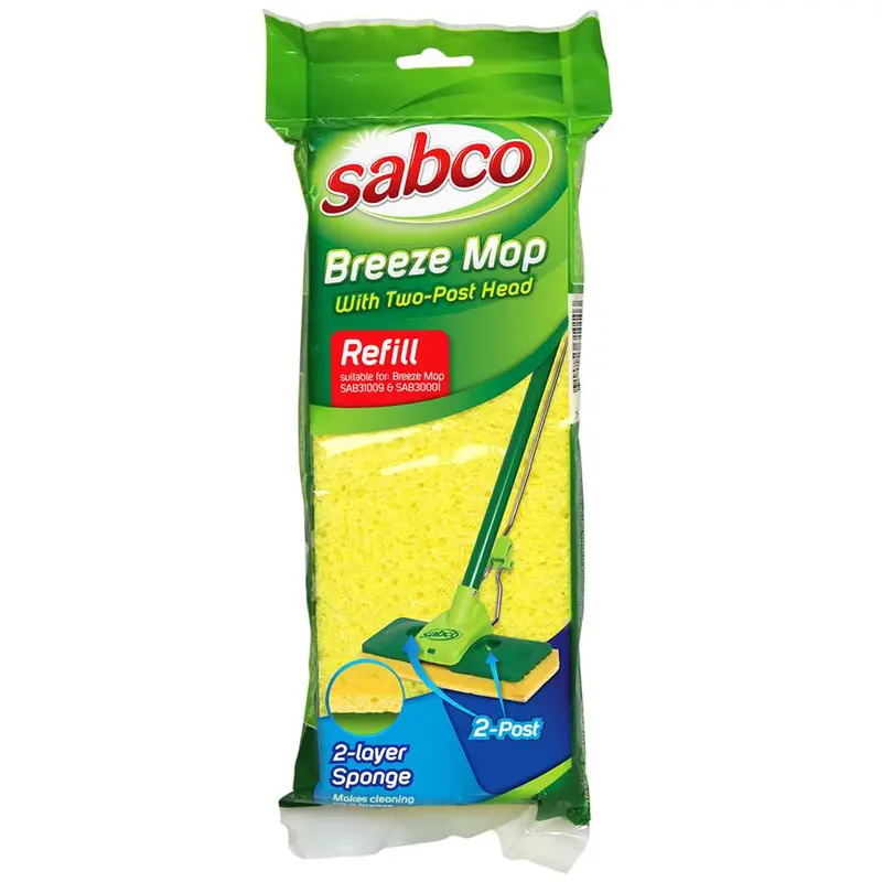 Sabco Breeze 2 Microfiber Sponge Mop Refills – Twin-Pack Replacement Heads 1