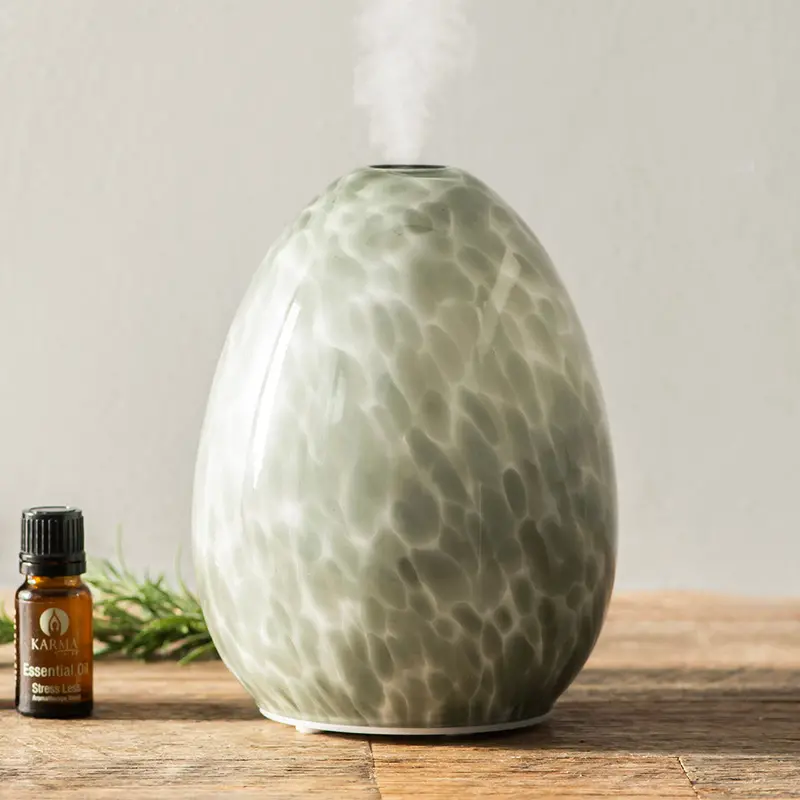 Sage-Green Glass Ultrasonic Essential Oil Diffuser 1