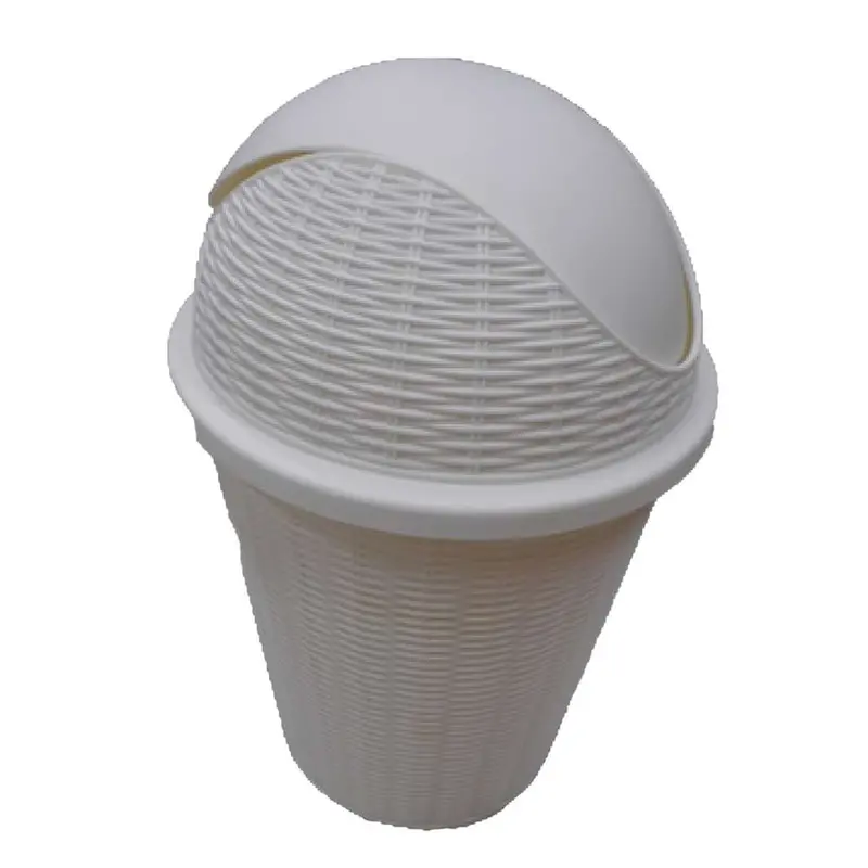 Sai 8-Litre Woven-Finish Plastic Waste Bin – 260 × 350Mm 1