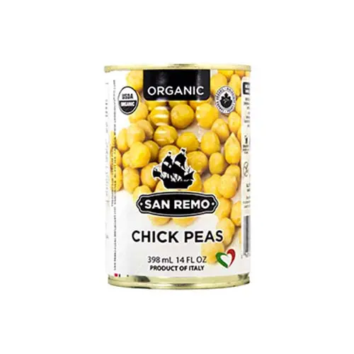San Remo Organic Chickpeas In Water – 398Ml Ready-To-Use Legume 1