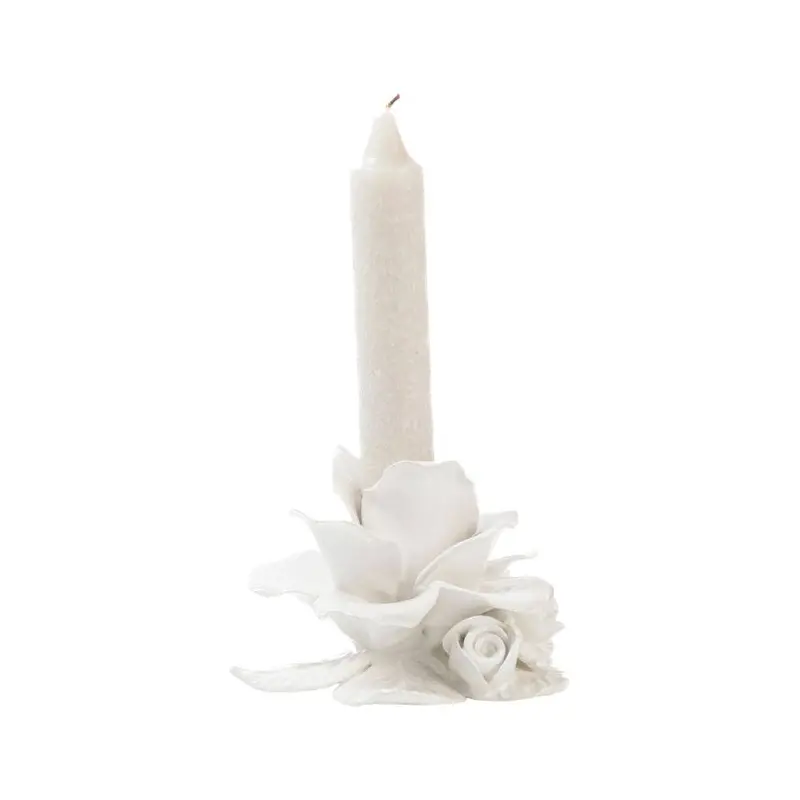 Scavo Rose Petal Ceramic Candle Holders (Pair) 1