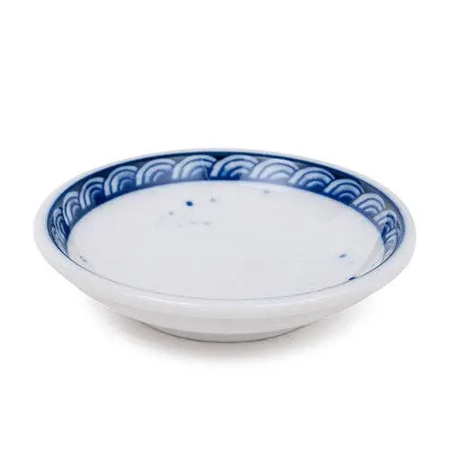 Seigaiha Wave Pattern 2Oz Porcelain Sauce Dish 1