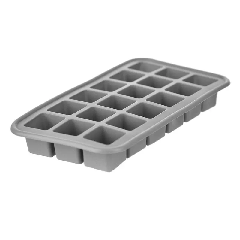 Set Of 2 Grey Flexible Silicone Ice Cube Trays 1