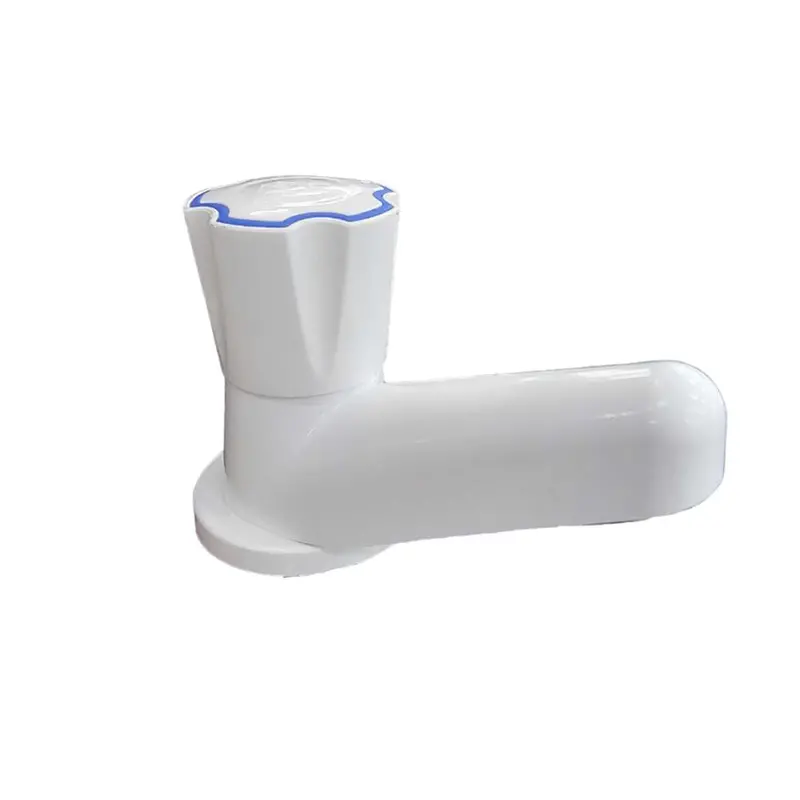 Shine White Basin Pillar Faucet With Ceramic Cartridge 1