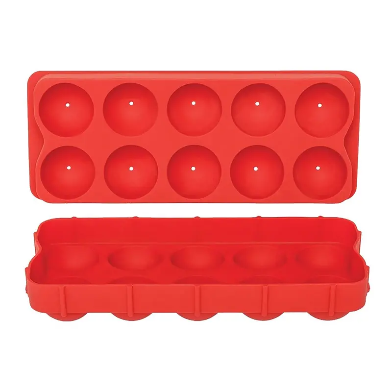 Silicone Round Ice Cube Tray – Flexible, Bpa-Free Freeze Mold 1