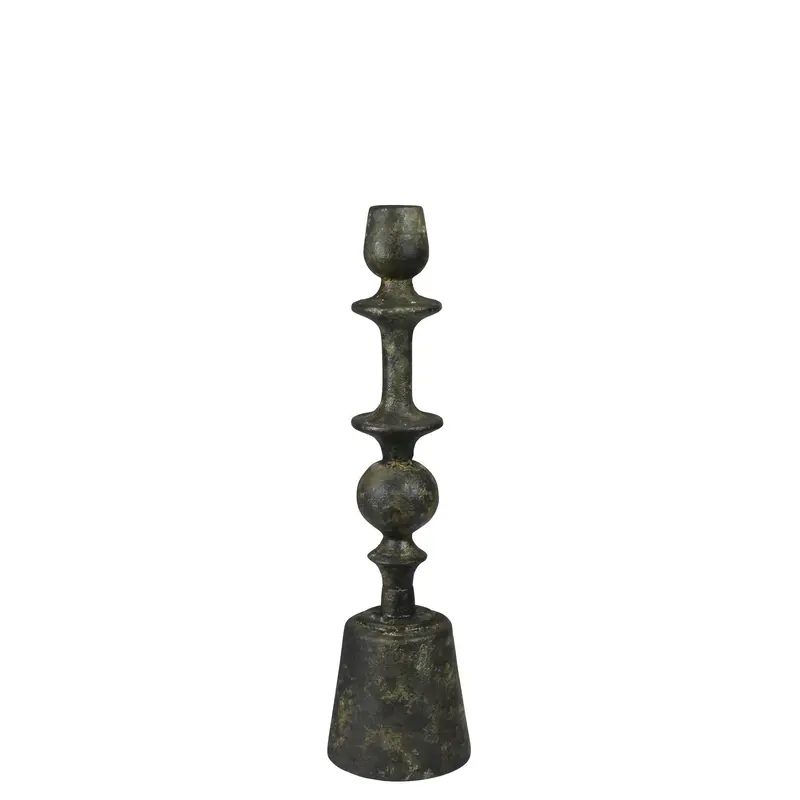 Small Green-Patina Metal Taper Holder – Bastia Style 1