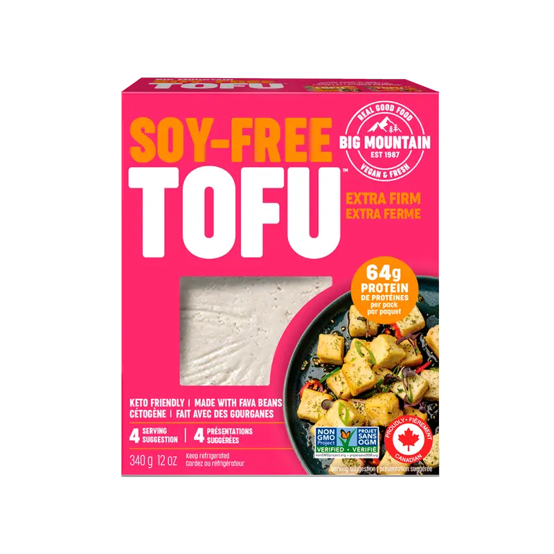 Soy-Free Fava Bean Extra-Firm Tofu By Big Mountain Foods – 340G 1