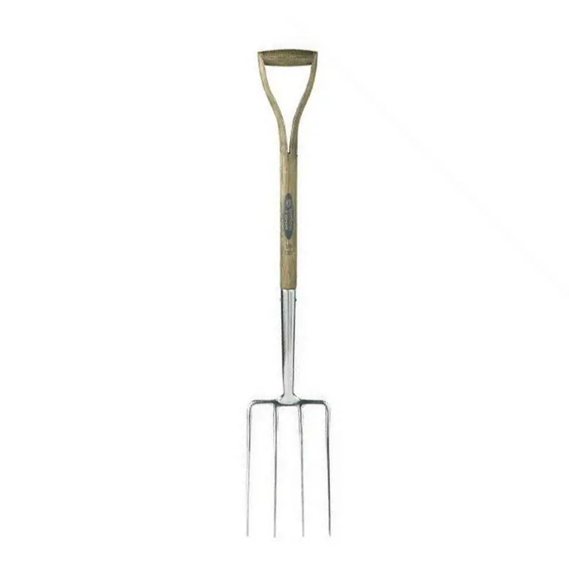 Spear & Jackson Wooden-Handle Digging Fork – Heavy-Duty Garden Tool 1
