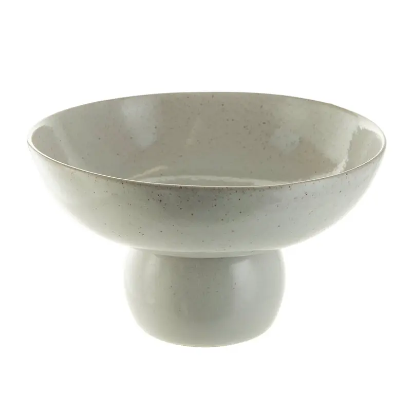 Speckled Ceramic Pedestal Platter – Shiny Finish (30X16Cm) 1