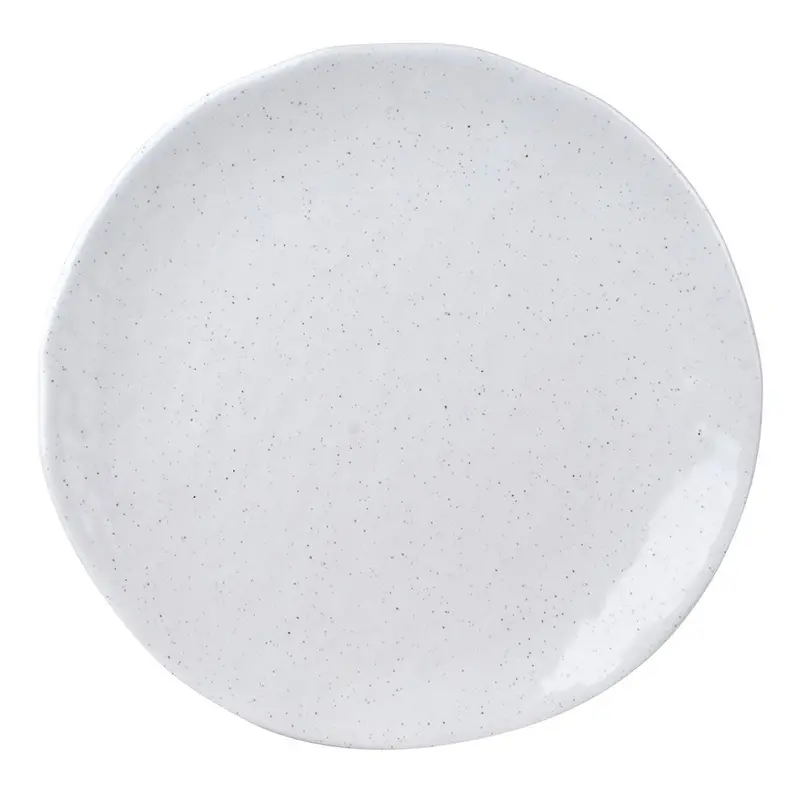 Speckled White Melamine Dinner Plate – Chip-Resistant Surface 1