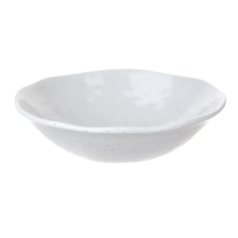 Speckled White Melamine Serving Bowl 1