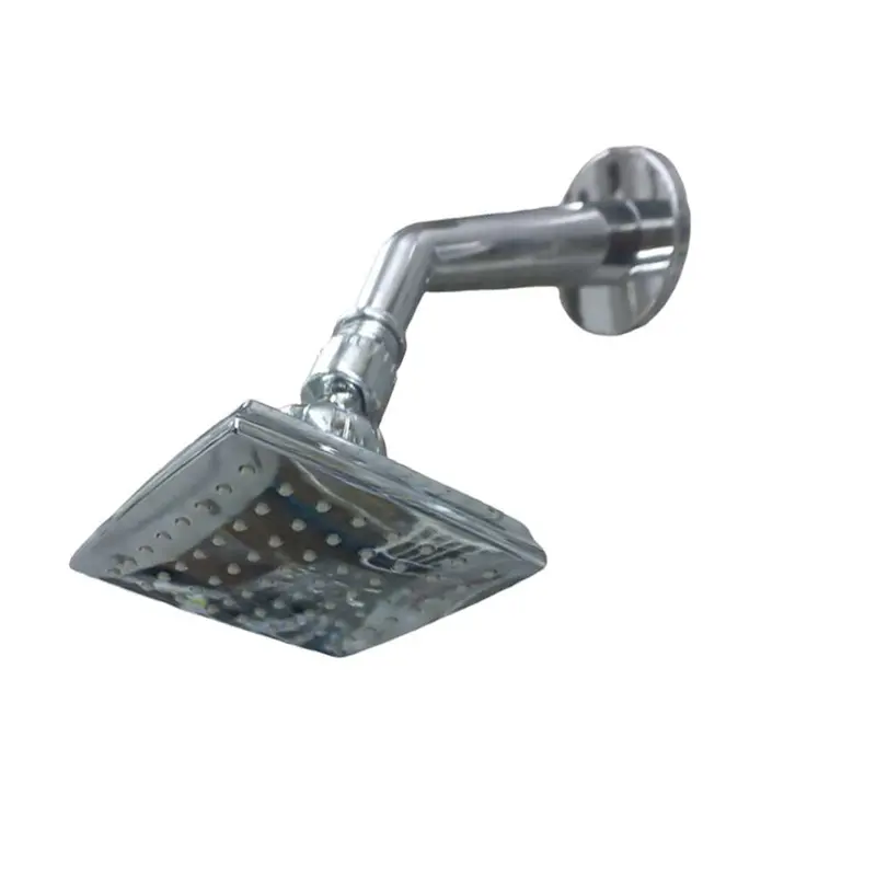Square Shower Head – 4-Inch With Mounting Arm & Flange 1