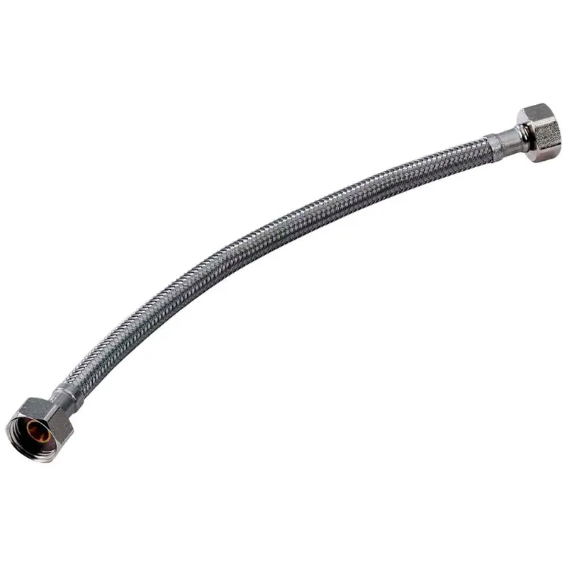 Stainless Steel Flexible Hose – 40 Cm Length, F12 Threaded Ends For Plumbing Connections 1