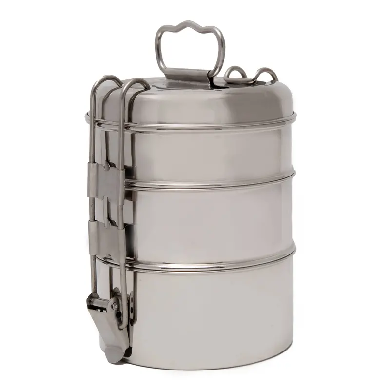 Stainless Steel Stackable Tiered Tiffin Lunch Containers 1