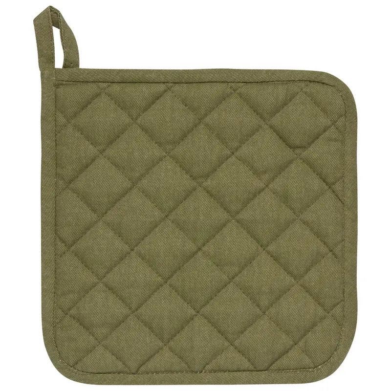 Stonewash Olive Green Heirloom Potholder 1