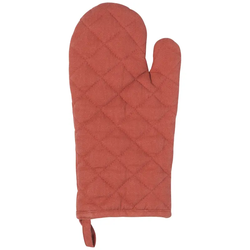 Stonewashed Heirloom Clay Oven Mitt And Matching Potholder Set 1