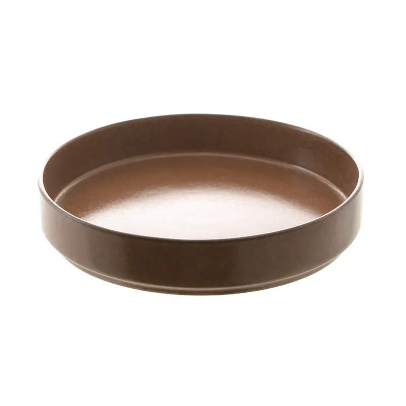 Straight Leather–Accented Salad Bowl 1