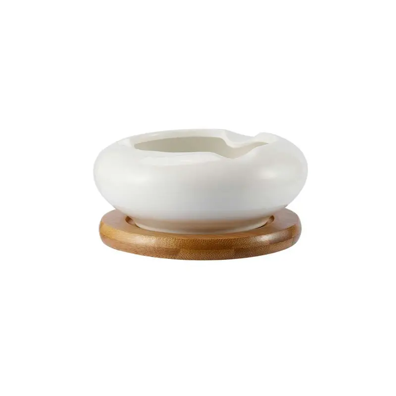 Sturdy Ash Bowl With Matching Base Stand 1
