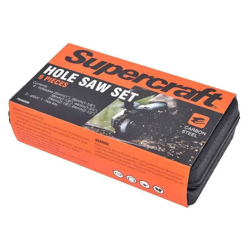 Supercraft 9-Piece Holesaw Set – 25 To 64Mm Diameter 1