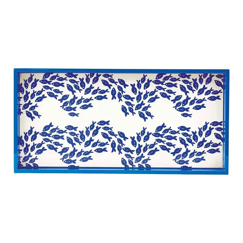 Swimmers Rectangle Serving Tray – Minimalist Ceramic Tabletop Accent 1
