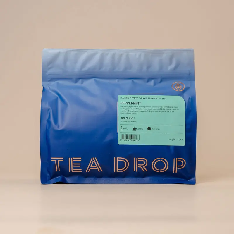 Tea Drop Peppermint Herbal Tea Bags – Biodegradable 1