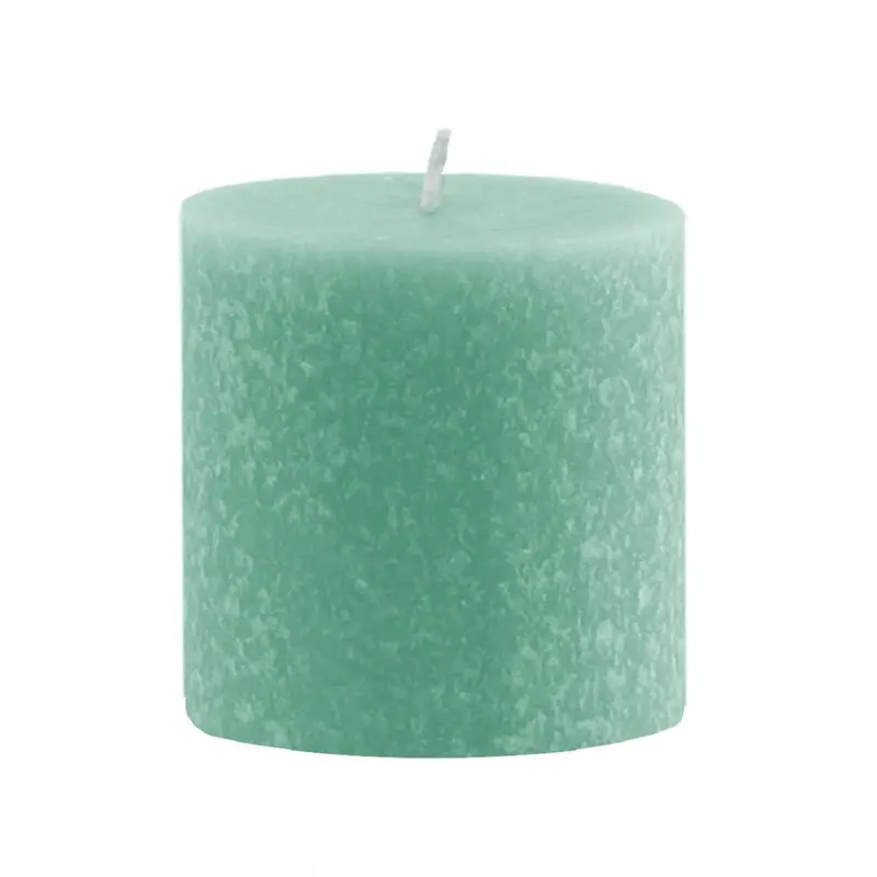Timberline Sky Blue Pillar Candle – 3" Diameter × 3" Height 1