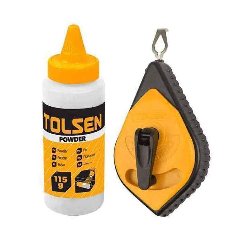 Tolsen 30-Meter Chalk Line Reel Kit With Refillable Cartridge 1