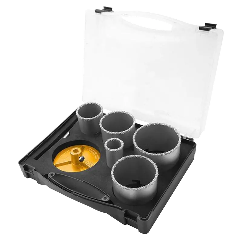 Tolsen 7-Piece Carbide-Grit Hole Saw Set – Multi-Diameter 1