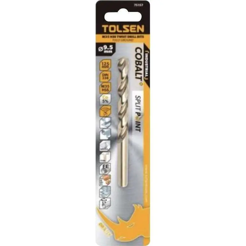 Tolsen Cobalt Twist Drill Bits – 1/8 Inch, Set Of 2 1