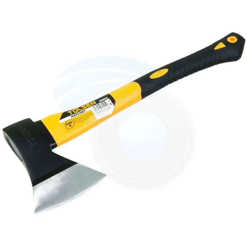 Tolsen Forged Axe – 600G Head With Fibreglass Handle, Balanced For Chopping & Splitting 1