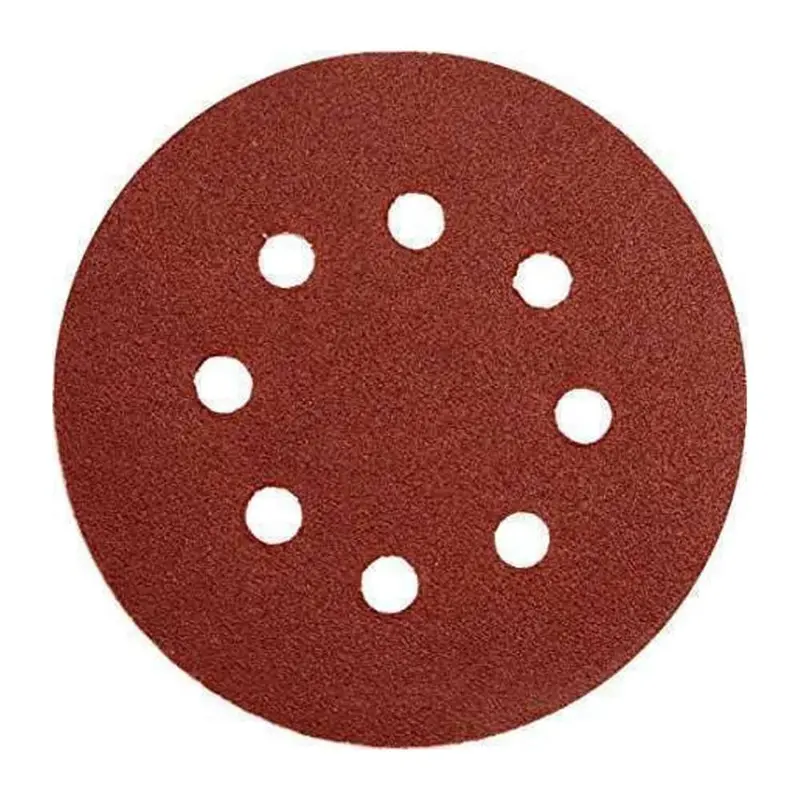 Tolsen Velcro-Sandpaper Discs – 125 Mm, G40 Grit, 8-Hole (5-Pack) 1