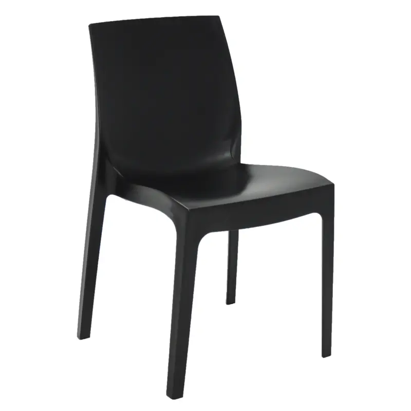 Tramontina Alice Stackable Chair – Matte Black Opaque Finish With Durable Construction 1