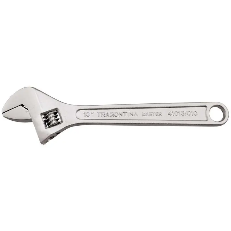 Tramontina Master Adjustable Wrench – 250Mm (10-Inch) Chrome-Plated 1