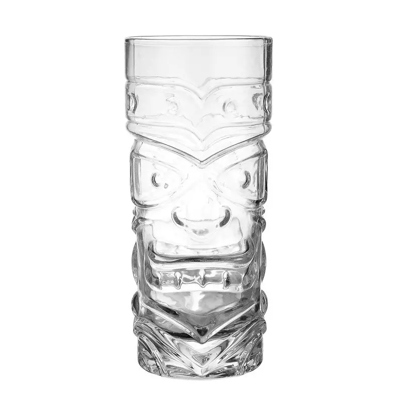 Transparent Tiki-Style Drinking Glass 1