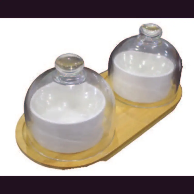 Two-Piece Dessert Bowl Set With Lid And Stand 1