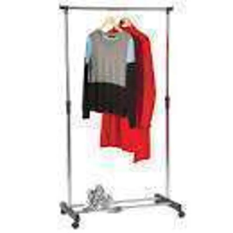 Ubl Single-Wheel Garment Display Rack – Lightweight Clothing Stand 1