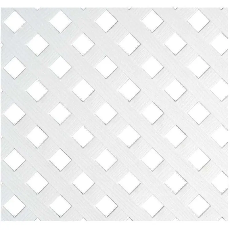 Ufp Privacy Diamond Pvc Lattice Panel – White, 8" X 4" 1