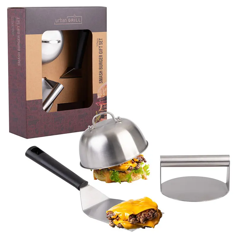 Urban Grill Smash Burger Kit – 3-Piece Gourmet Set 1