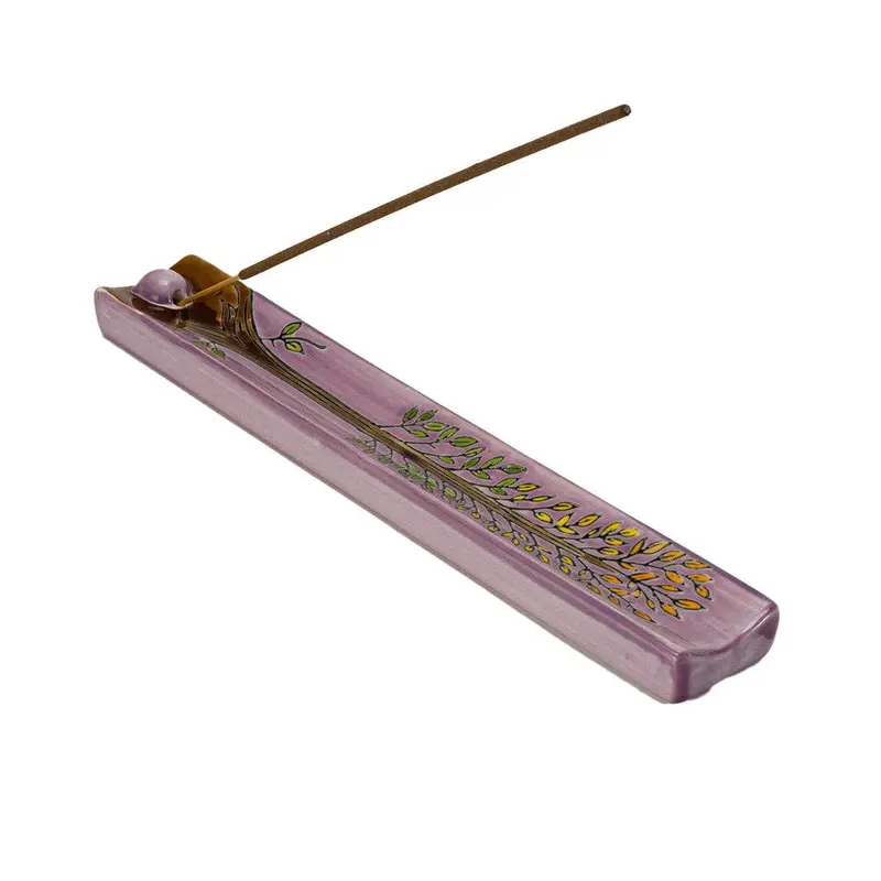 Urban Tokyo Hand-Painted Ceramic Tree Of Life Incense Holder – 9-Inch Long 1