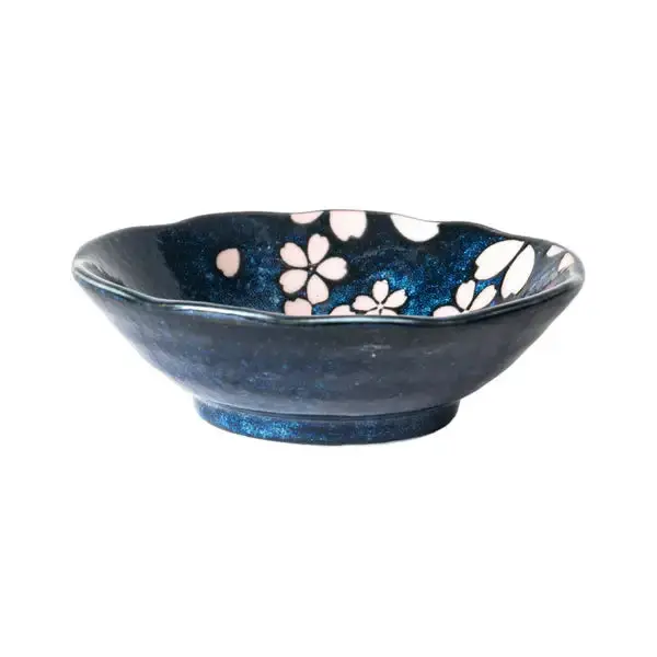 Urban Tokyo Hasui Sakura Navy Porcelain Sauce Dish – 4.5" Diameter × 1.5" Height 1
