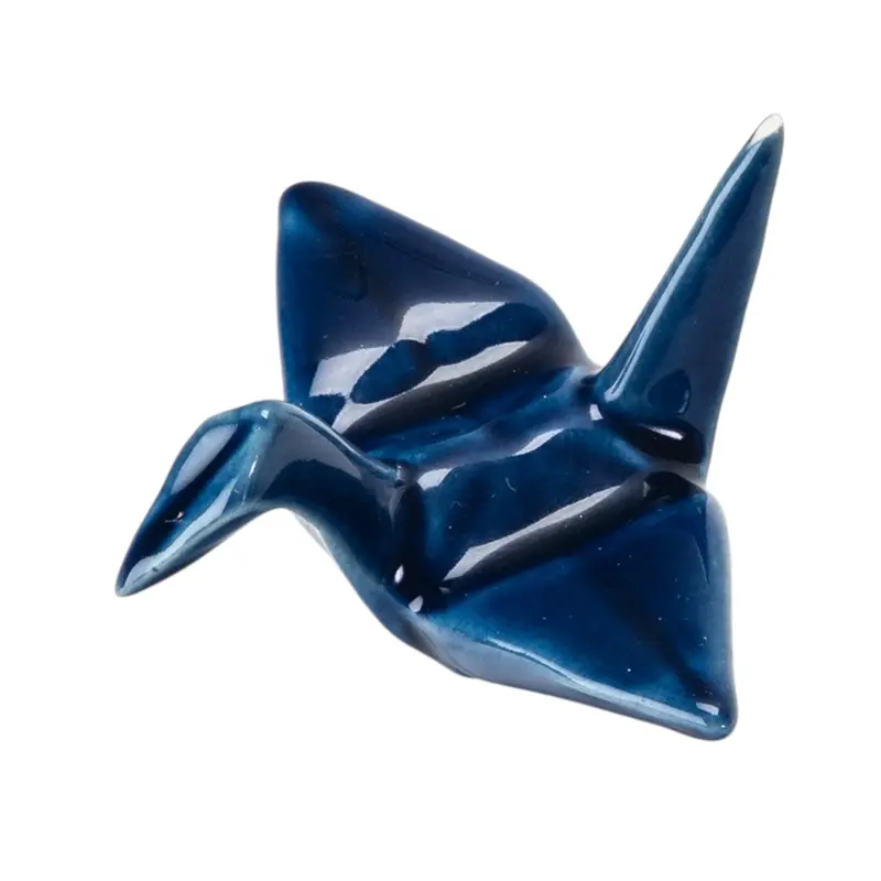 Urban Tokyo Origami Crane Chopstick Rest – Navy Blue Porcelain (Pack Of 12) 1