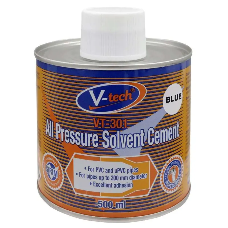 V-Tech Blue Pvc Solvent Cement – 500Ml Can 1