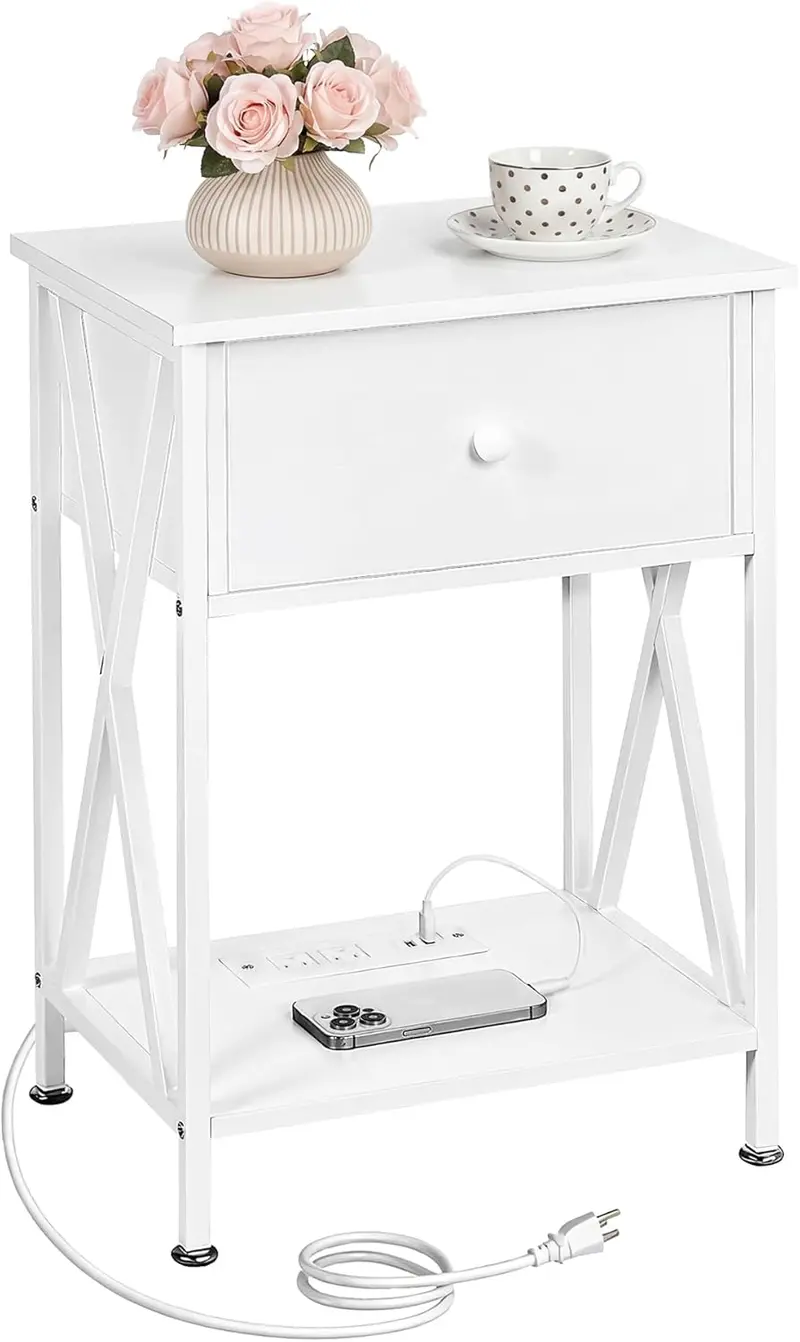 Vecelo Matching Nightstand Duo With Thoughtful Storage Design 1