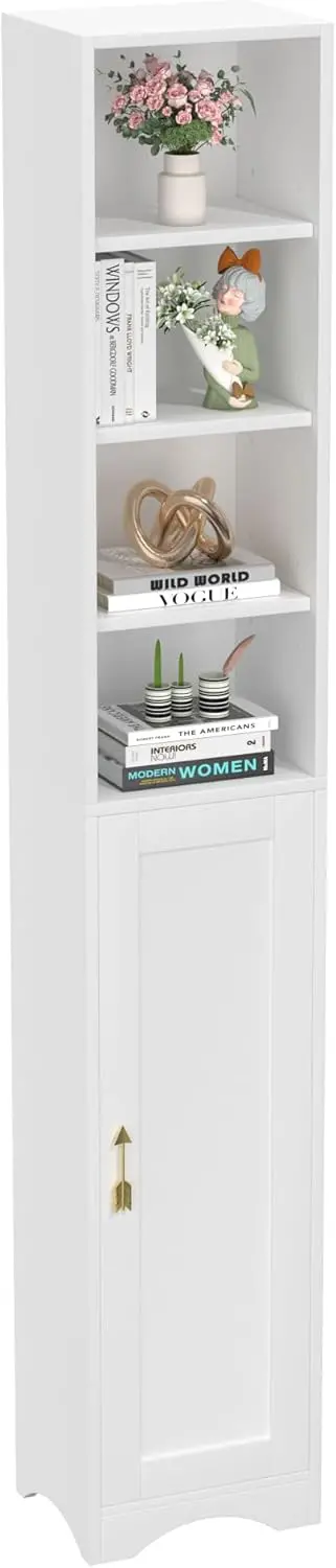 Vecelo Slim 71-Inch Tall Corner Bookcase For Compact Rooms 1