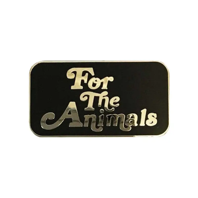 Vegan Power Co 'For The Animals' Enamel Pin – Ethical Advocacy Badge 1